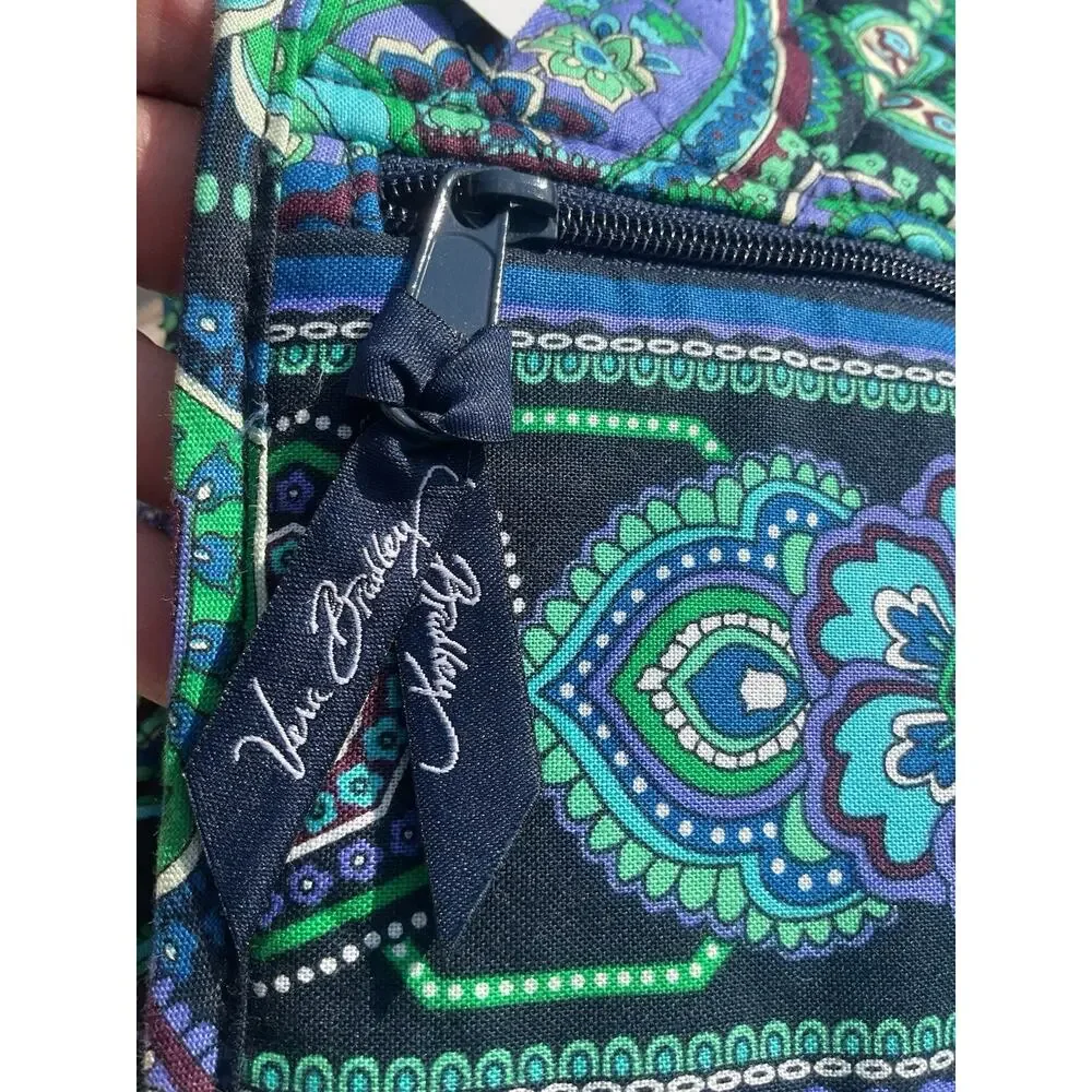 Vera Bradley Bag Blue Rhapsody Mailbag Crossbody Purse Floral Handbag NEW